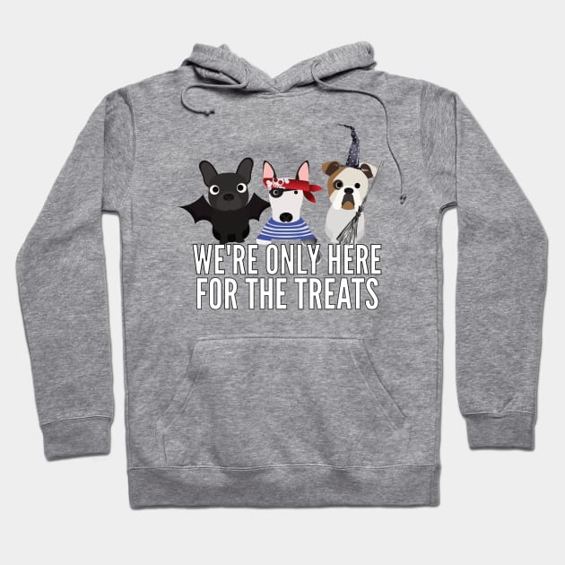 English Bull Terriers Halloween Trick or Treat Hoodie by DoggyStyles